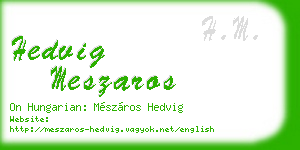 hedvig meszaros business card
